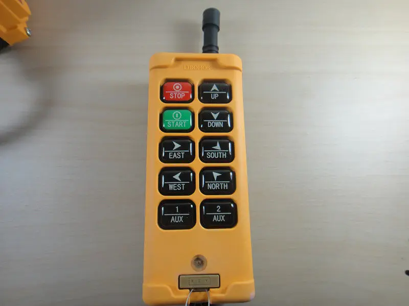 1pcs HS-10 AC/DC24V 10 Channels Control Hoist Crane Radio Remote Control Sysem Industrial Remote Control