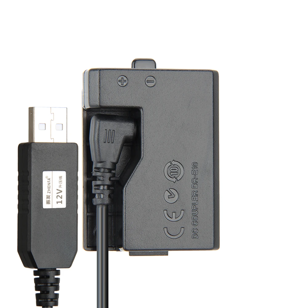 5V USB ACK-E10 Drive Cable Power adapter LP-E10 dummy battery DR-E10 DC Coupler grip for Canon EOS 1100D 1200D 1300D X50 X70 T3