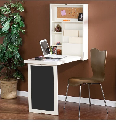 

Variable folding multi-function wall-mounted bookcase, desk bar, small family computer desk desk on the wall