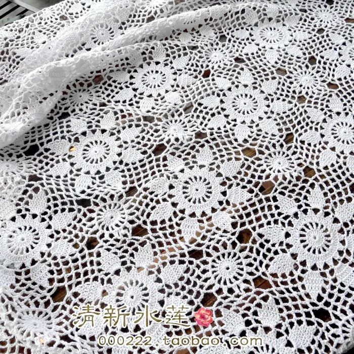 Free shipping 2015 new arrival lace flowers crochet  bed cover  knitted curtain bed spread sheet fabric table cover towel home