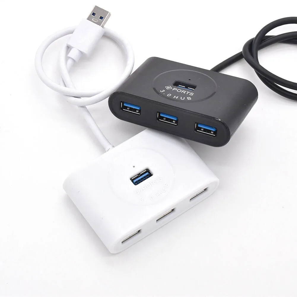 Hot USB 3.0 HUB 4 Ports USB Hub Splitter With Extension Cable for Macbook Laptop PC Computer HDD 8 Keyboard and mouse U disk