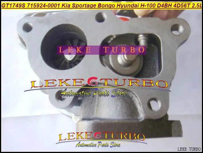 Turbo GT1749S 715924-5003S 28200-42610 715924 28200-42700 para Caminhão Leve Hyundai H-100 e KIA Bongo Pregio K D4BH 4D56TCi 2.5L