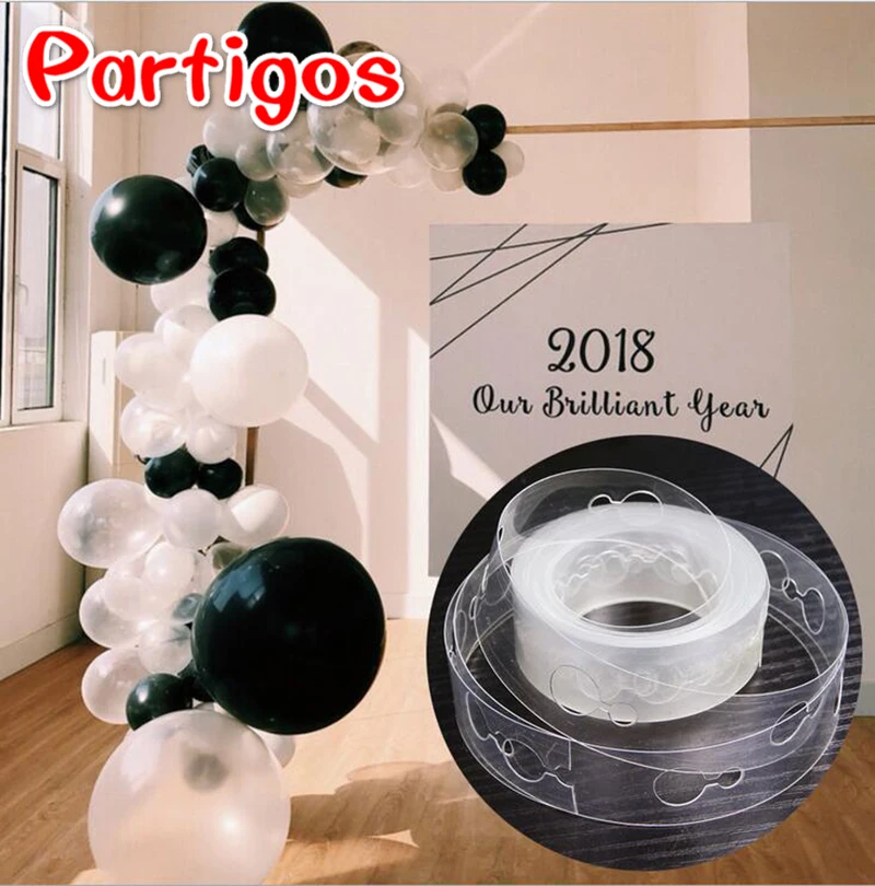 5M Plastic Balloon Chain 110 Double Holes PVC Rubber Wedding Party Birthday Balloons Backdrop Decor Balloon Chain Party Decor