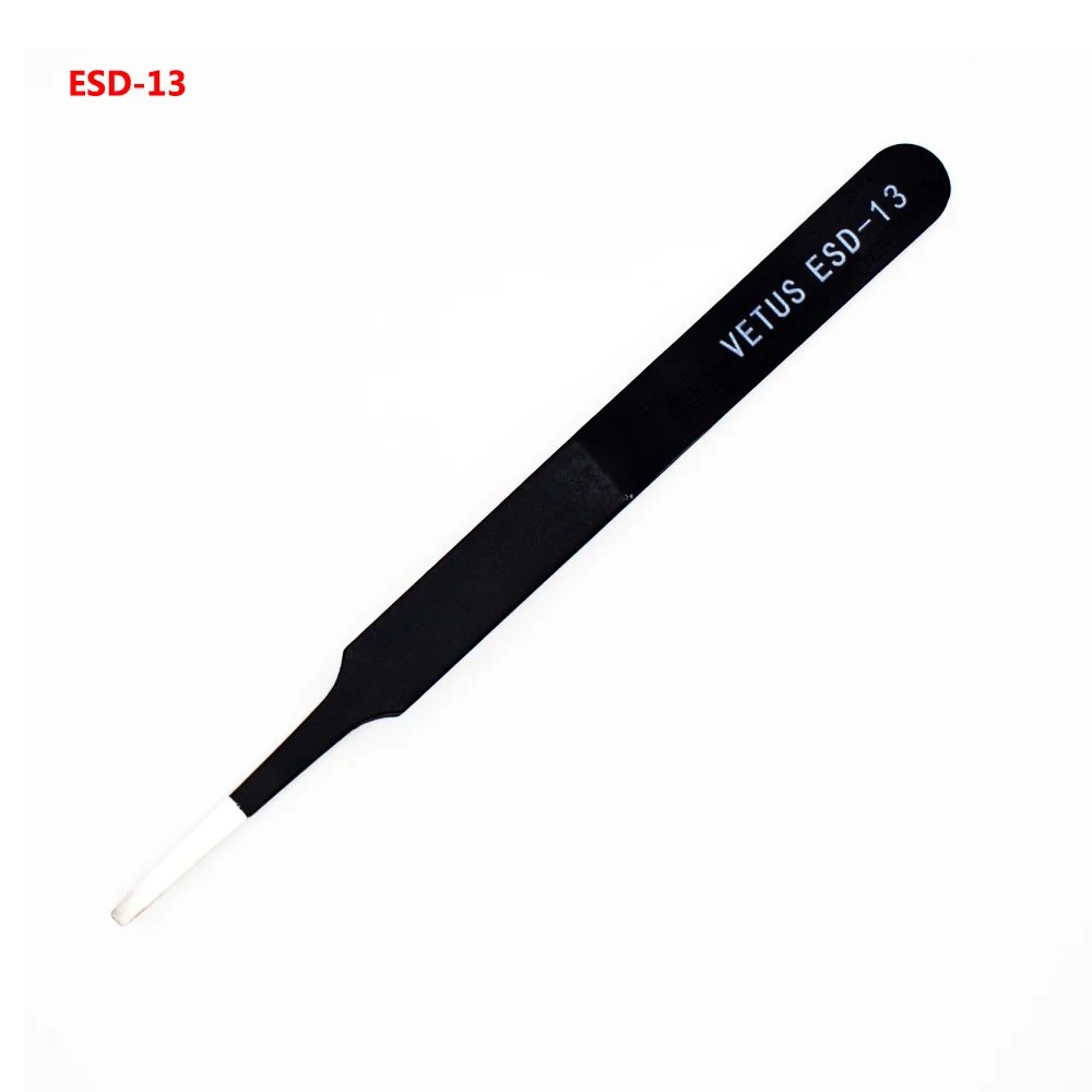 1Pc VETUS ESD-13 Tweezers  Resists Corrosion Safe Anti-static Tweezers Maintenance Tools