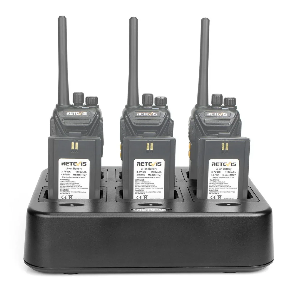High Efficiency Retevis RTC27 Six-Way Charger Multiple Safety Protection for Retevis RT27/RT27V Walkie Talkie C9059D