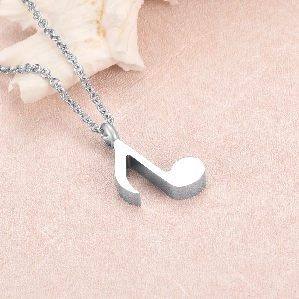 Wholesale Women Stainless Steel Charm Music Notation Cremation Jewelry for Ashes Pendant IJD8496