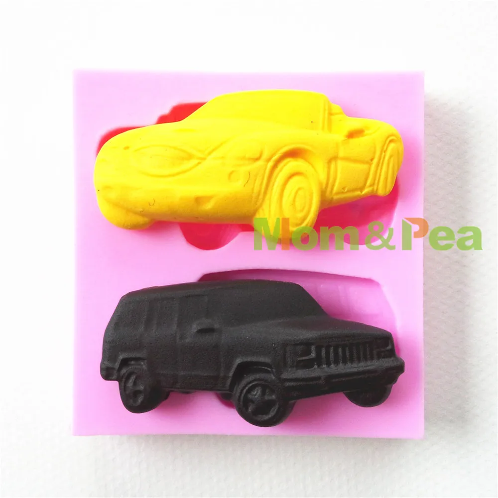 Mom&Pea 0656 Free Shipping Super Car Shaped High Quality Silicone Cake Decoration Fondant Cake 3D Mold