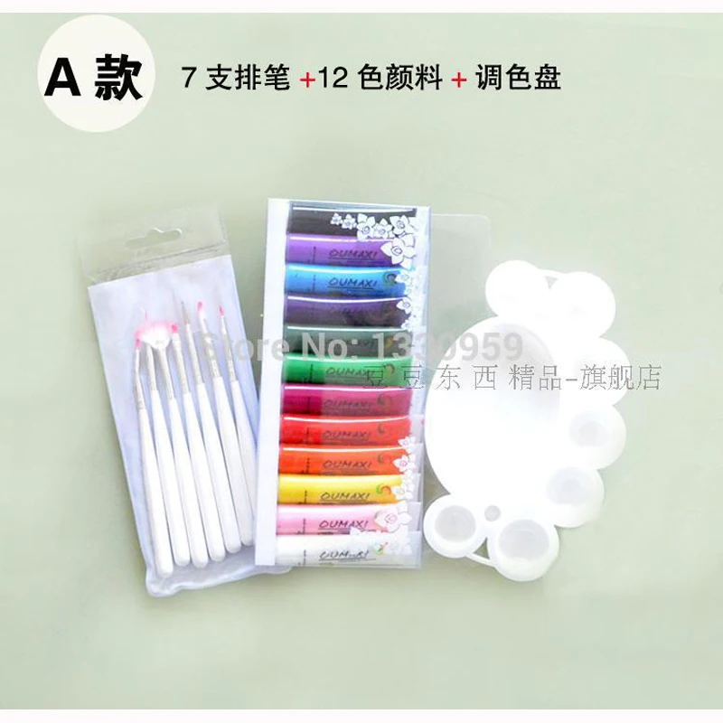 3 Cái/bộ 12 Màu Oumaxi Sơn Acrylic Móng Tay Nghệ Thuật Ba Lan + Tặng Nước Nghệ Thuật Bút Trộn Màu Bảng Món Ăn Giá Rẻ vận Chuyển