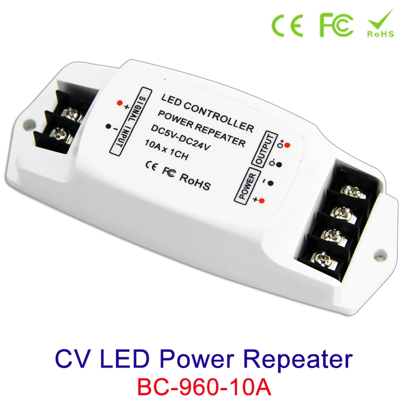 New Arrival Constant Voltage LED Power Repeater 1CHx10A 3CHx5A 3CHx8A RGB Controller Output CV PWM Signal DC5V-24V