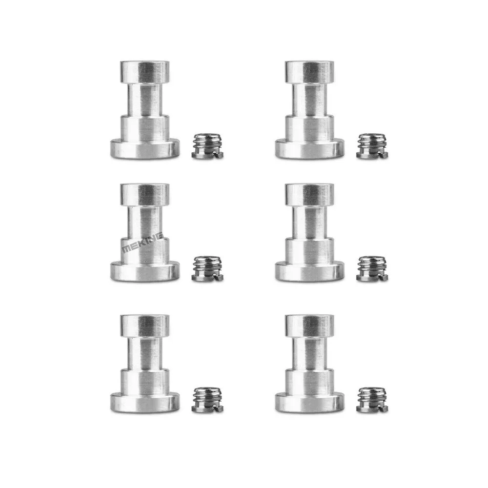 6 قطعة * 1/4 "و 3/8" أنثى الخيوط ترايبود برغي محول للضوء حامل جديد