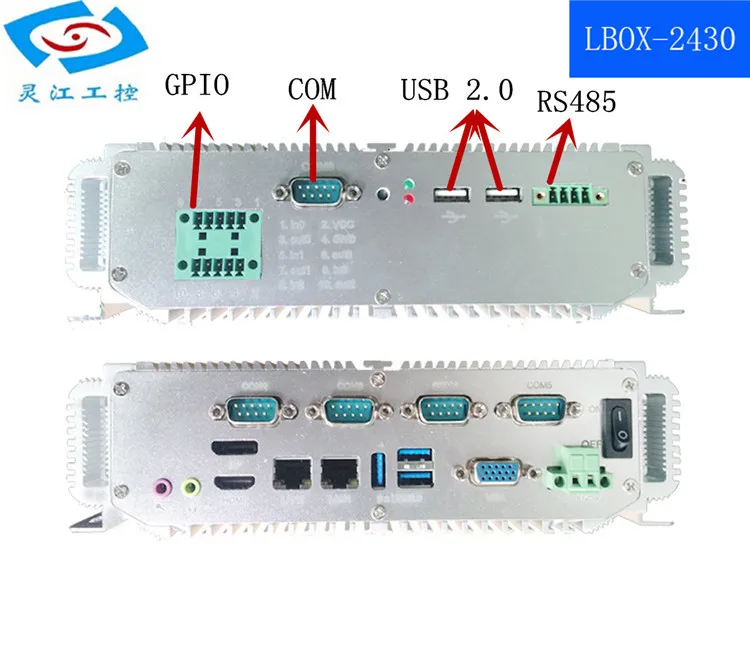 

rack computador I5 2.4GHZ 32G SSD Original Fanless Mini PC 12v Industrial ITX Computer