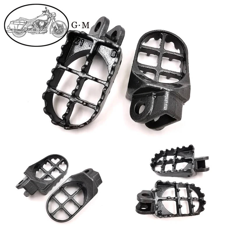 Steel MX Foot Pegs Rest Pedals Footpegs for SUZUKI RM 125 250 91-02 RMX 250 R S 93-99 DRZ400 E S 00 01 02 DRZ 400 SM 05-16