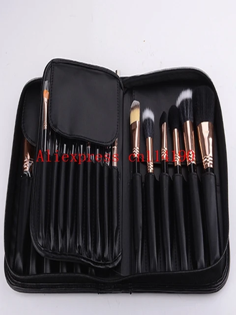 Wholesale 29pcs/set copper kit professional brush collection makeup brush+ case