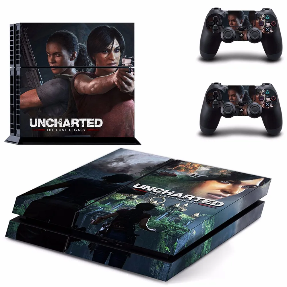 Uncharted The Lost Legacy PS4ผิวสติกเกอร์รูปลอกสำหรับ Sony PlayStation 4คอนโซลและ2ตัวควบคุม PS4สติกเกอร์ผิวไวนิล