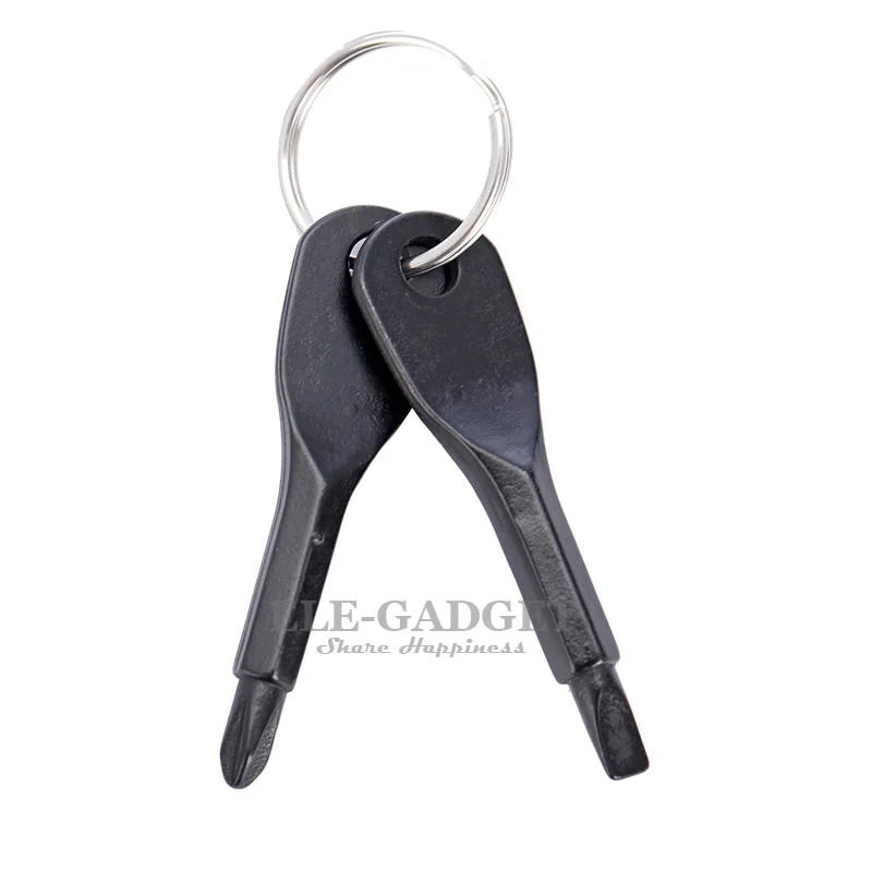 New 1 Set EDC Screwdriver Key With Keyring Emergency Self Defense Kit Portable Slotted/Phillips Screwdriver For Outdoor Camp