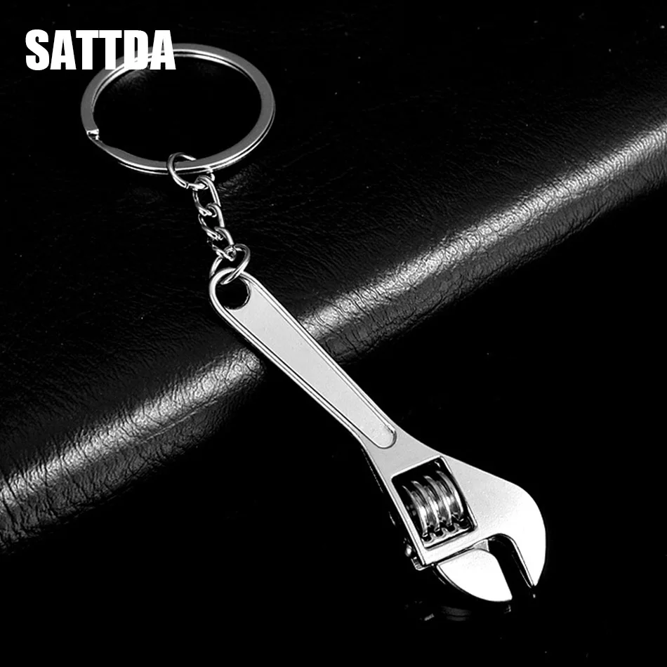 Clé à outils ajustable en métal, mini Clé à outils ajustable en métal Clé à molette, Porte-clés Porte-clés Cadeau 2019 Haute qualité de mode
