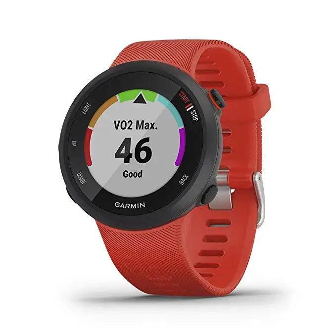 Forerunner 45 45S นาฬิกาสำหรับวิ่ง GPS, นาฬิกาสำหรับใส่วิ่งพร้อมโค้ชฟรีแผนการฝึกซ้อมเครื่องวัดชีพจรผู้หญิงสมาร์ทวอท์ชผู้ชาย