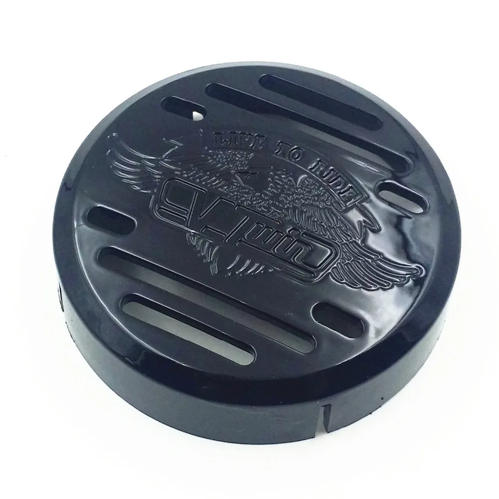 Black Round Horn Ride Eagle  Cover For Kawasaki Vulcan 800 V-Star 650 1100