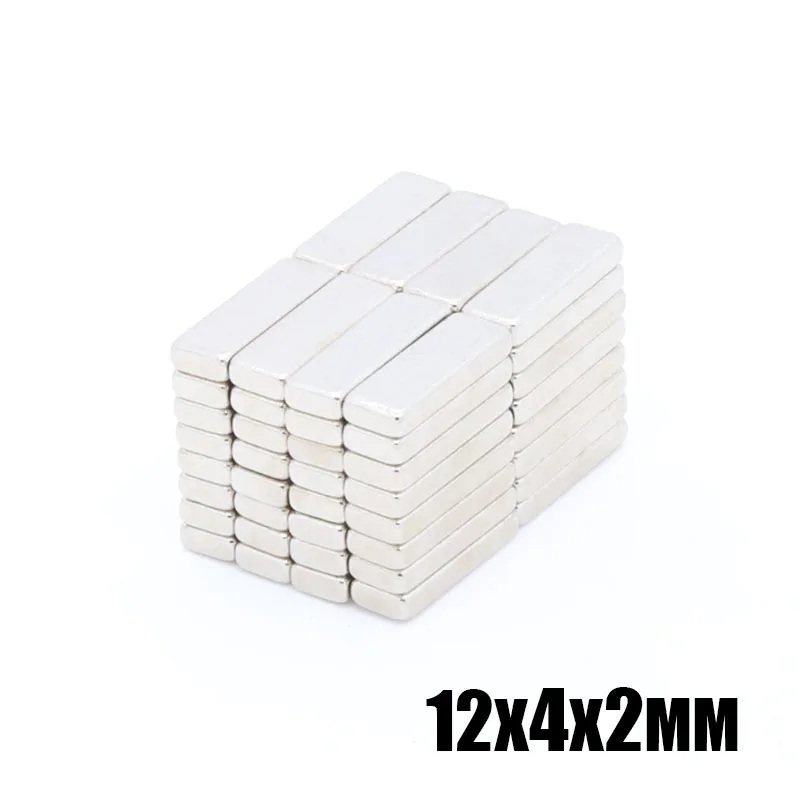 500pcs 12x4x2 mm high quality  Super strong neo neodymium magnet 12x4x2, NdFeB magnet 12*4*2mm, 12mm x 4mm x 2mm magnets