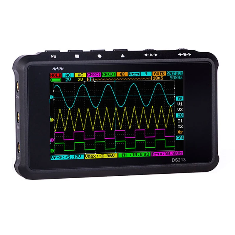 Mini DS213 Pocket Size Oscilloscopio Digitale DSO213 100 MS/s frequenza di Campionamento 4 Canali Aggiornamento da DSO203 DS203 DSO212 DS212