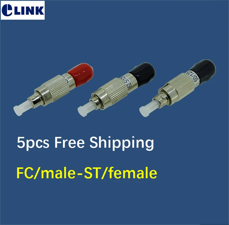 

FC-ST FM hybrid adapter male to female fiber optical coupler SM MM APC ftth connector free shipping factory supply ELINK 5pcs