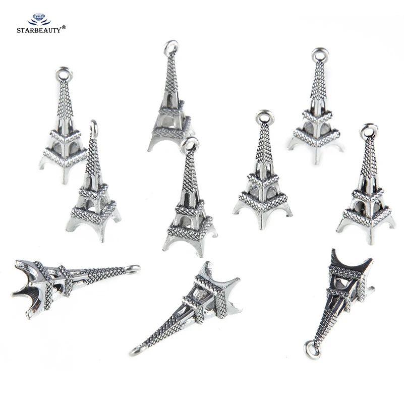 Starbeauty 10pcs Unique Tower Fashion Jewelry Making Accessories Bracelet Key Component Body Jewelry Findings Ear Piercing Parts