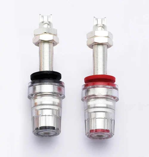 HIFI 4pcs  Silver plated Speaker Terminal Binding post hifi Amplifier CD DVD player speaker teriminal Plug