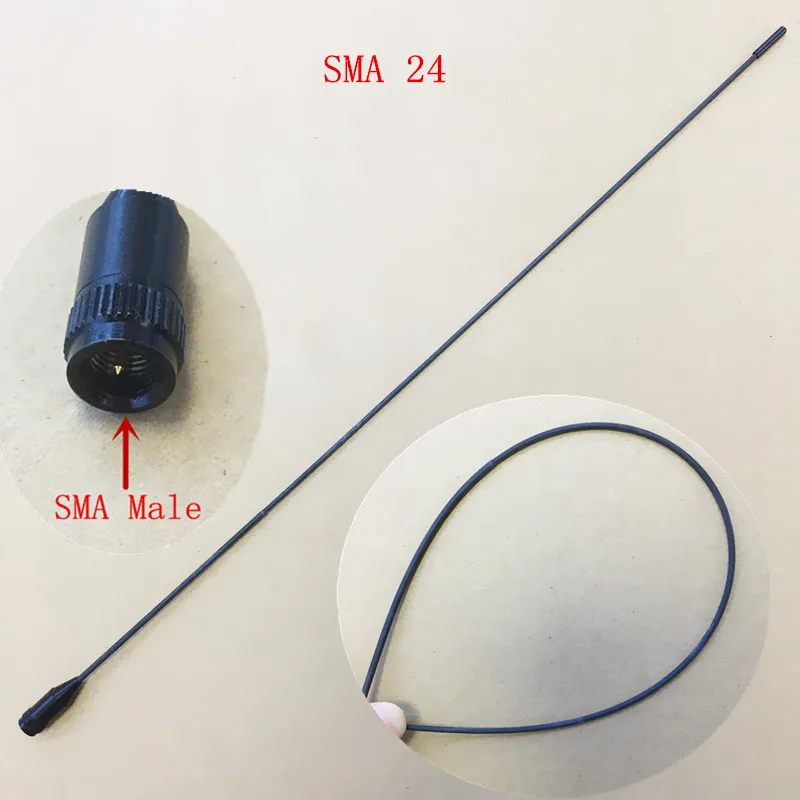 High gain thin soft long UV Dual Band SMA Male antenna for Yaesu Vertex Linton Wouxun UV8D UV9D UV6D etc walkie talkie