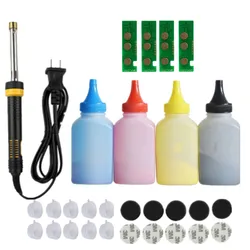 Kit d'outils de cartouche de poudre de toner de recharge + 4 puces pour CLT-404S Samsung 404S SL- C430W Cturquoise C432 C480W FW C482 C483 FW imprimante