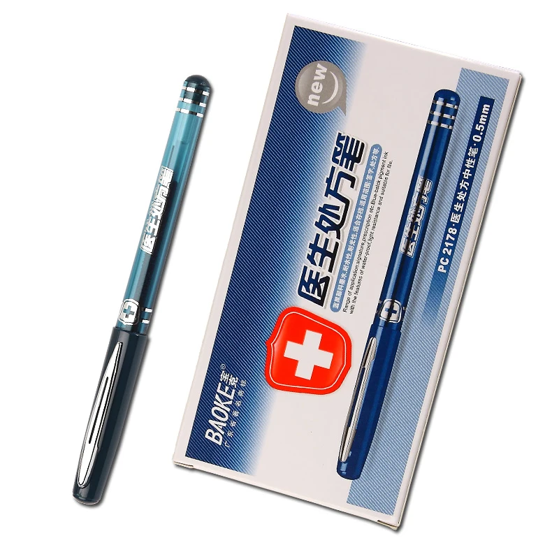 BAOKE Pc2178 large capacity ink blue neutral pen doctor dedicated 0.5mm prescription pen