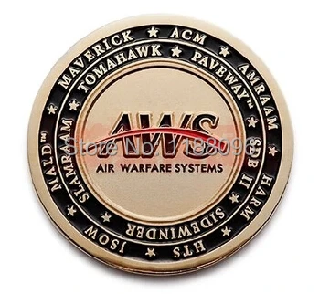 custom Metal Commemorative Coins air warfare systems Medal Wholesale and retail Free shipping custom carved paint coins