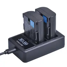 2x LP E6 batteries with dual charger for Canon #5