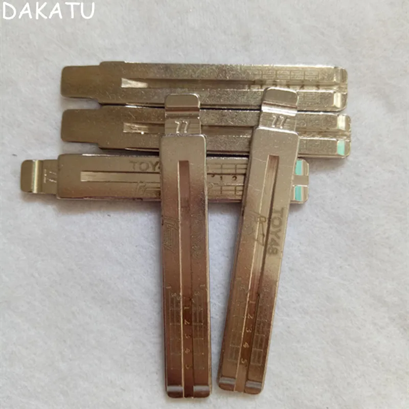 20pcs NO.77 TOY48 Engraved Line Key Blade For Toyota Lexus New Subaru Scale Shearing Teeth Cutting Key Blank 2 IN 1