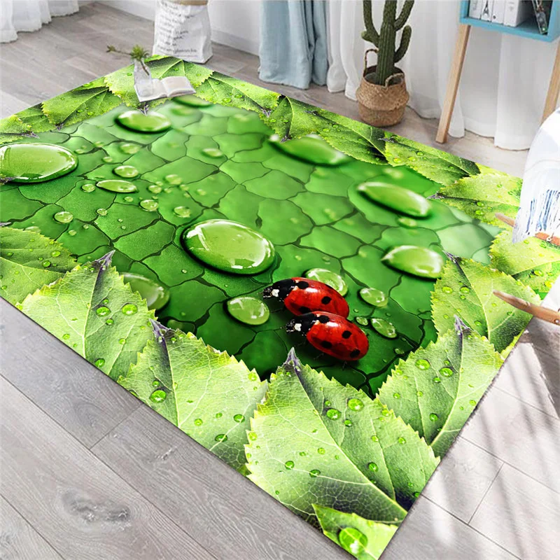 

Home Decor 3D Printed Carpets for Living Room Rectangle Rug Coffee Table Absorb Water Antiskid Mat Pastoral style Bedroom Tapete