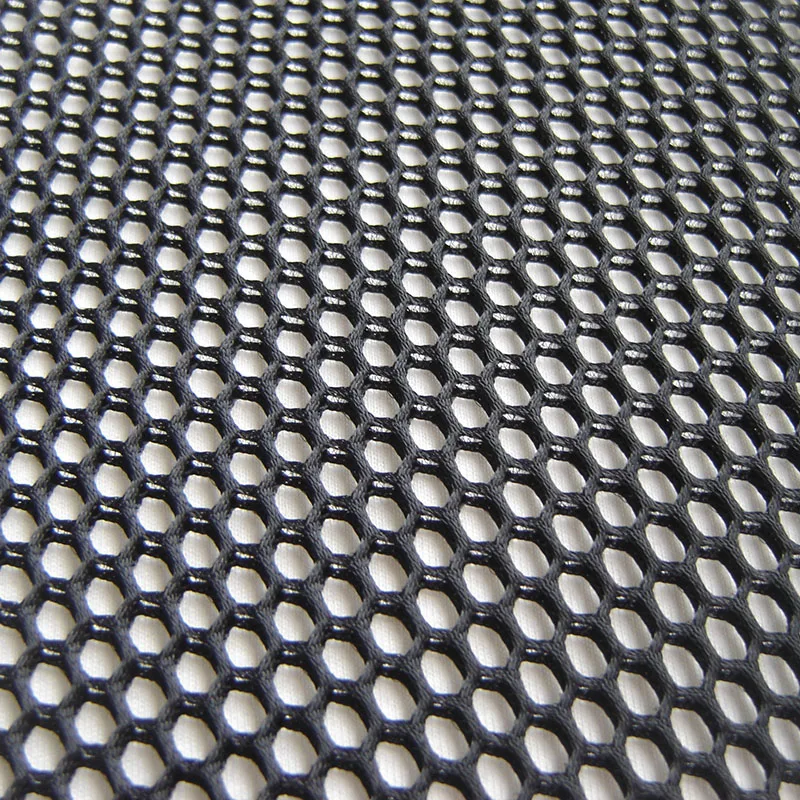 French Honeycomb Mesh Fabric for Sewing Cloth, Black Hexagon, High Quality, White Net, Knitted T-Show Apparel, Classic, 1 Yard