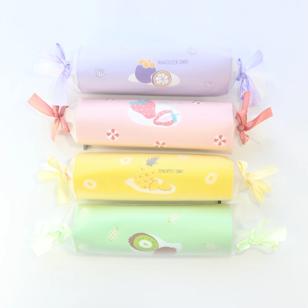 

Domikee new cute fruit design school student pencil bags stationery,fine candy DIY pen case,3 colors