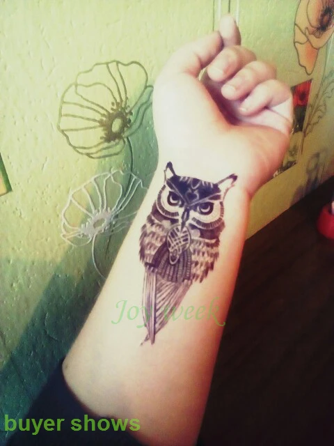 

Waterproof Temporary Tattoo sticker owl owls tatto stickers flash tatoo fake tattoos for girl women men