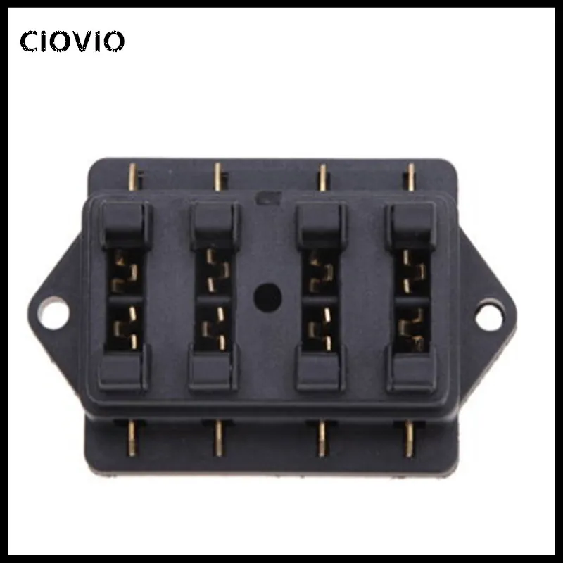 CIOVIO 2Pcs 4 Way Circuit Standard ATC Blade Fuse Holder 250V Without Fuse Mayitr For Car Auto Accessories High Quality