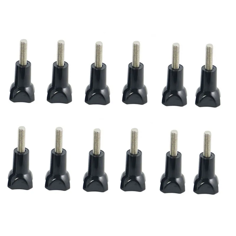 12pcs/Set for GoPro Plastic Short Thumb Knob Screws with Nut  for GoPro Hero 1 2 3 3+ 4 5 Xiaomi Yi Screw Mount