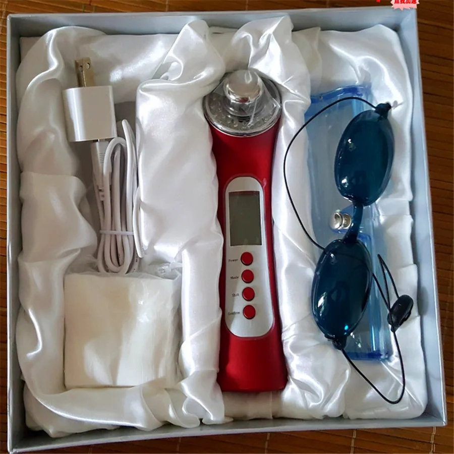 5 في 1 3 ميجا هرتز قابلة للشحن جودة عالية 3 ألوان الفوتون بالموجات فوق الصوتية كلفاني أيون العناية بالبشرة مدلك جهاز الجمال CE/FDA جهاز سبا