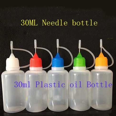 30ml Empty Plastic Filling Bottles LDPE Squeezable Liquid Dropper E-Juice Needle Tip PE Needle Dropper oil bottles 1000pcs/lot