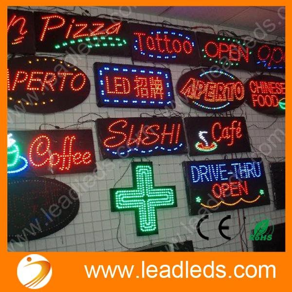 19in animato Led Neon Light Ultra Bright Business OPEN Sign per Beer Bar Store luminosità iscrizione luci decorative commerciali