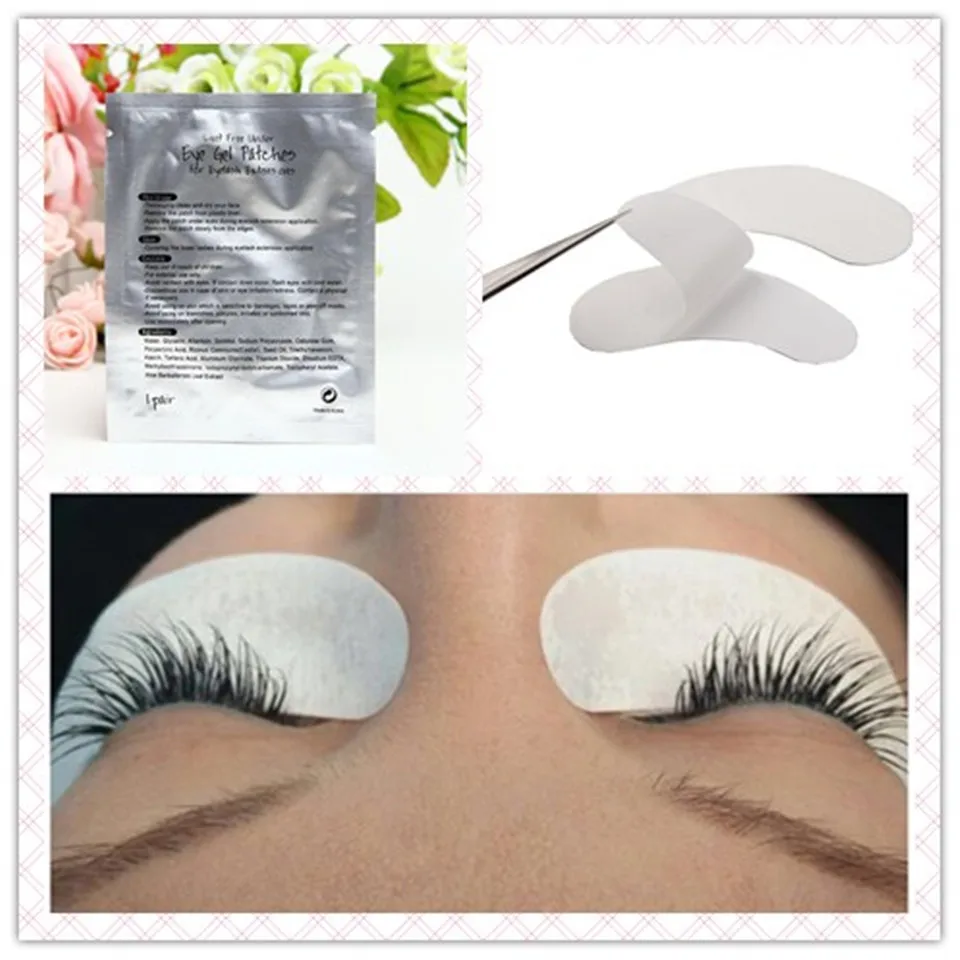 20/50/100/200 Pair Under Eye Pad Eyelashes Extension Silk Korea Material Eye Gel Pad Lint Free Eye Patch for Eyelash Extension