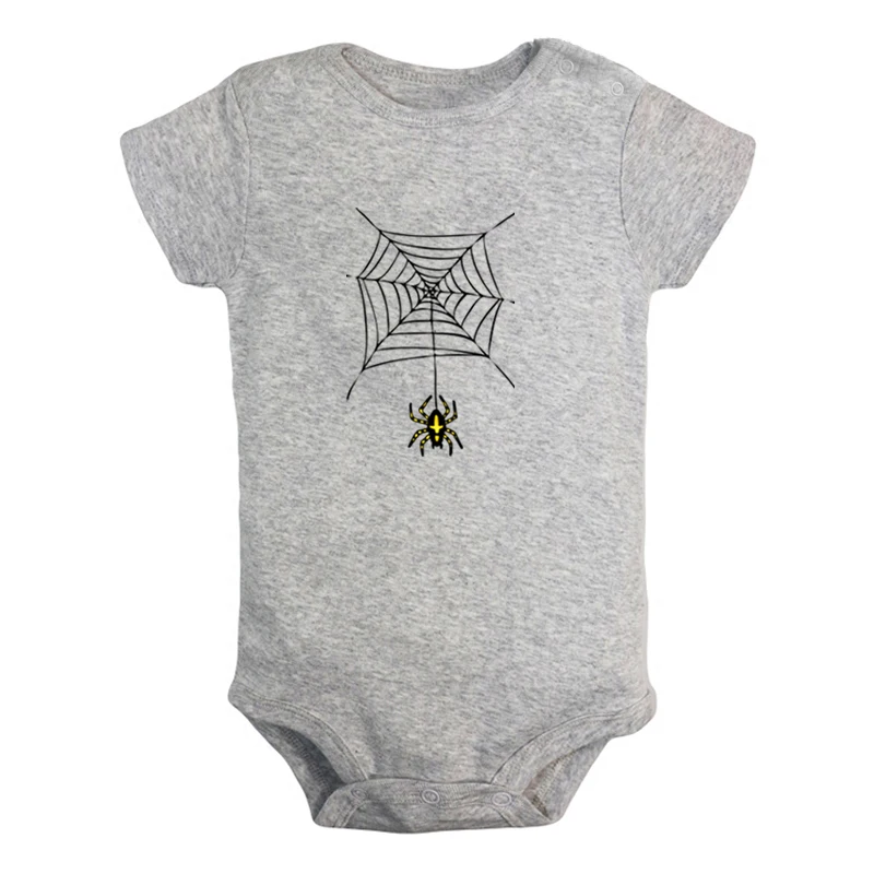 

Halloween Party Cute Cartoon Black Spider Newborn Baby Girl Boys Clothes Short Sleeve Romper Jumpsuit Outfits 100% Cotton