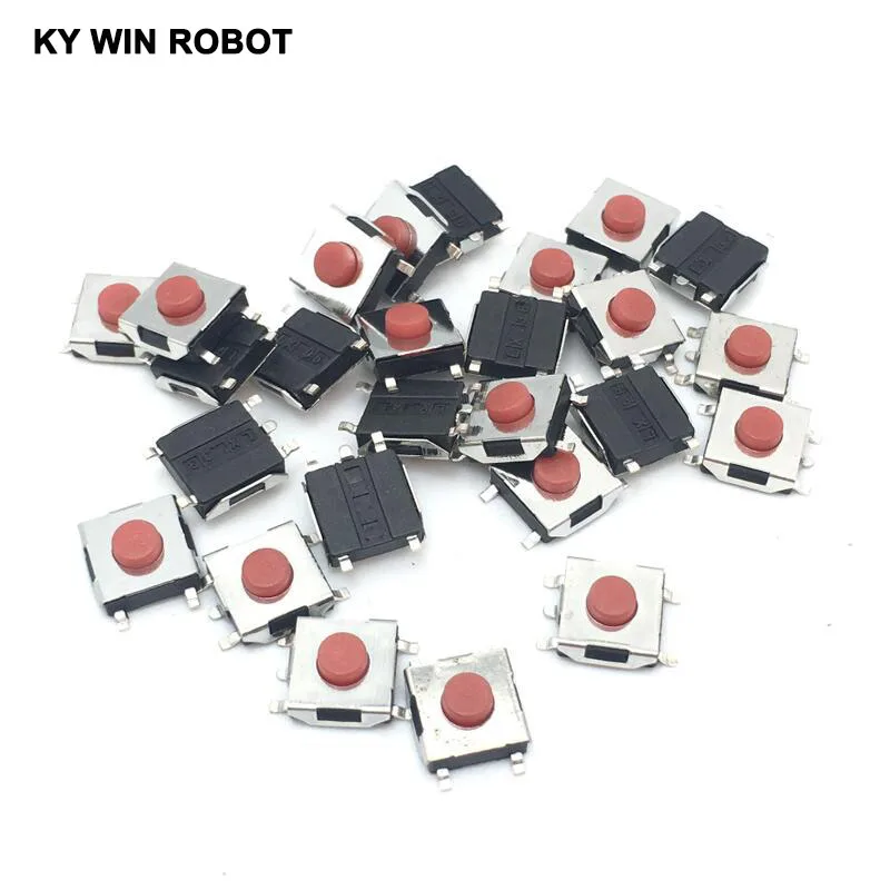 100PCS/LOT 6*6*3.1mm SMD Switch 5 Pin Touch Micro Switch Push Button Switches 6x6x3.1 mm SMD Tact Switch