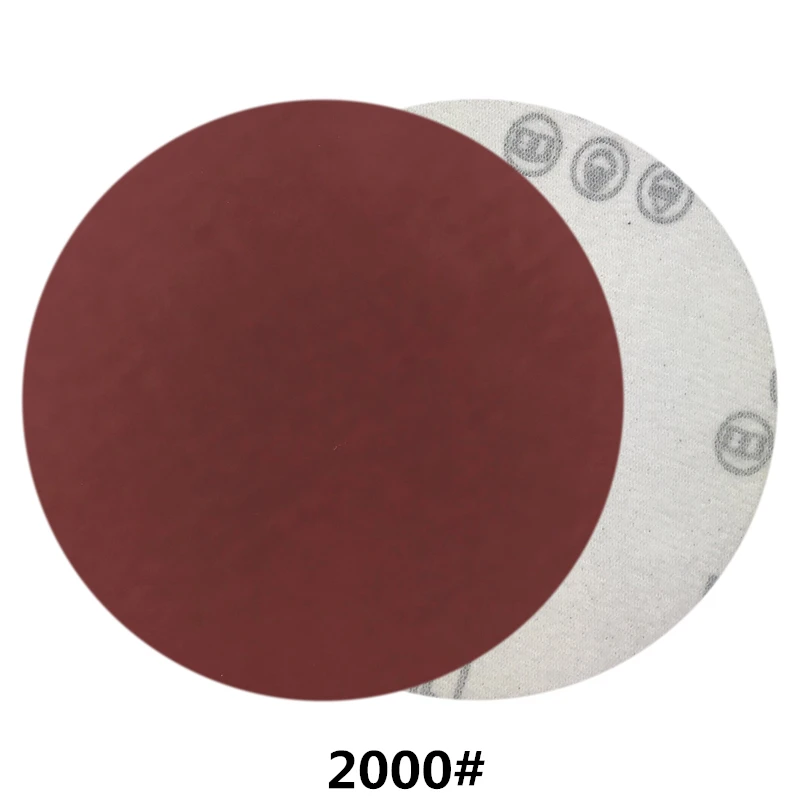 POLIWELL 10PCS 4 Polegada 100 milímetros Vermelho Seco Lixa Discos De Lixa Grão 40 ~ 2000 Reunindo Lixa de Papel de Volta auto Polimento de Móveis