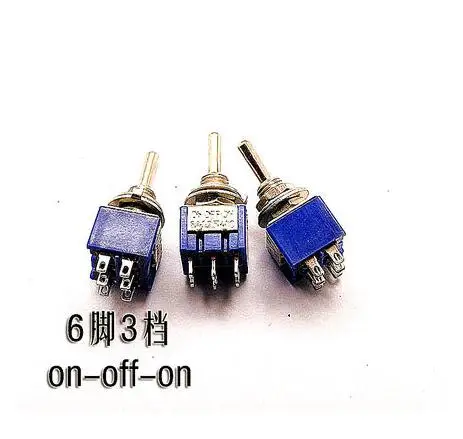 10pcs/lot Mini MTS-203 6-Pin ON-OFF-ON 6A 250V Toggle Switches Good Quality