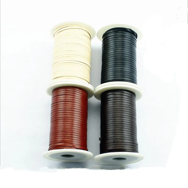 

Шнур из натуральной коровьей кожи, плоский шнур из ниток шириной 3 мм для самостоятельного изготовления ожерелий и браслетов, ювелирные мат...