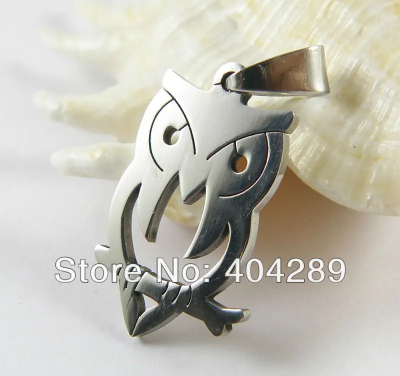 

NEW Special Design+12pcs Stainless Steel Owl Pendant+Free Shipping ,SZ037