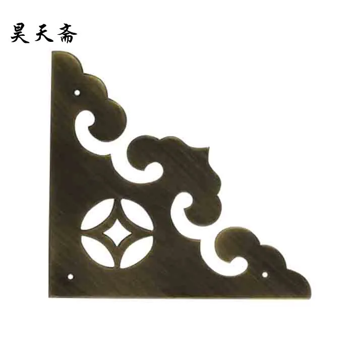 

[Haotian vegetarian] Ming and Qing antique furniture fittings copper box kits corner cabinet fittings HTG-013